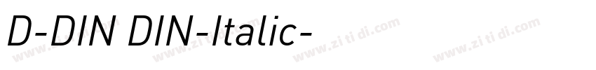 D-DIN DIN-Italic字体转换